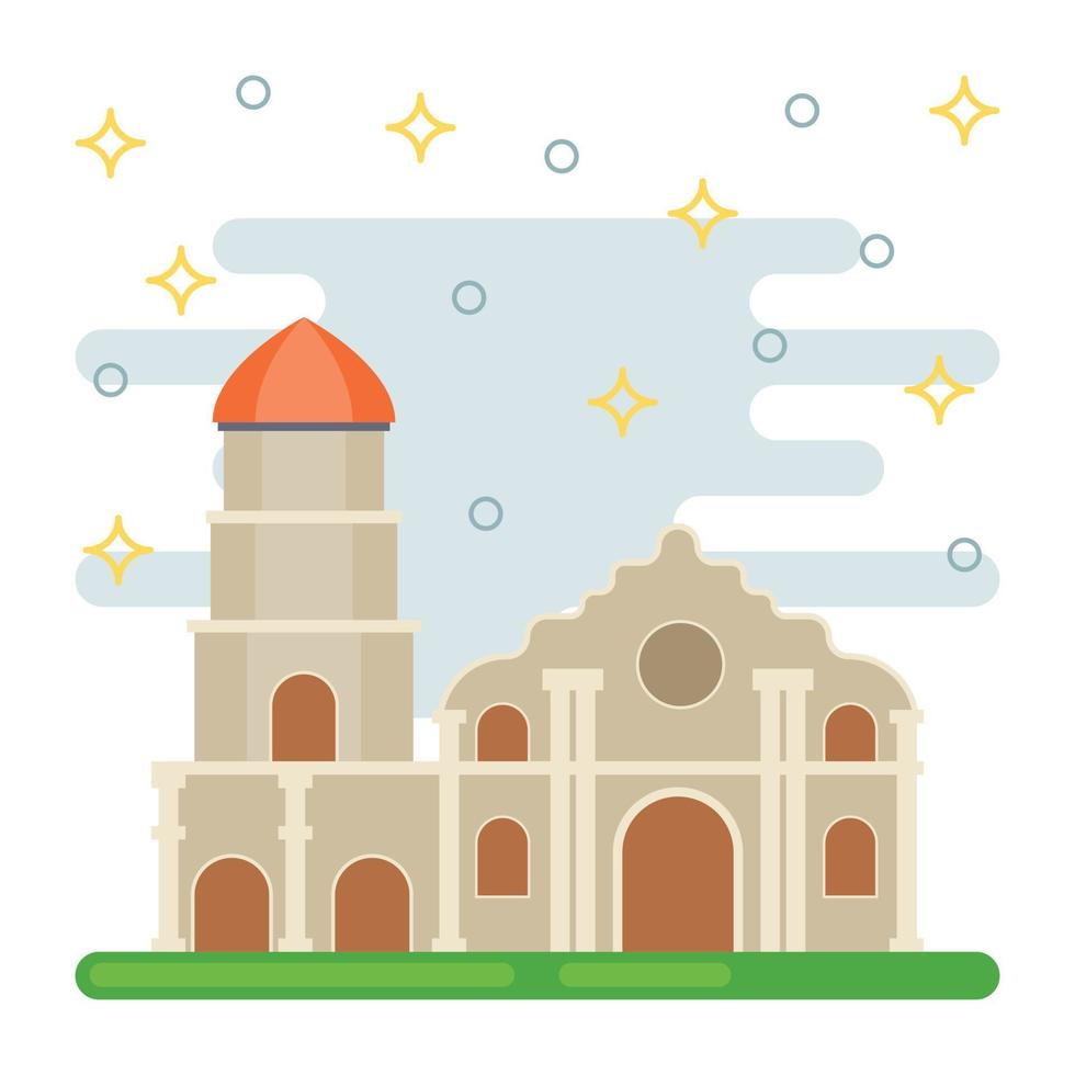 Trendy Domed Church vector