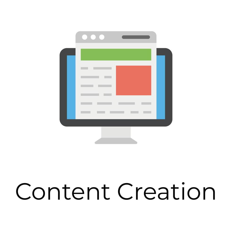 Trendy Content Creation vector
