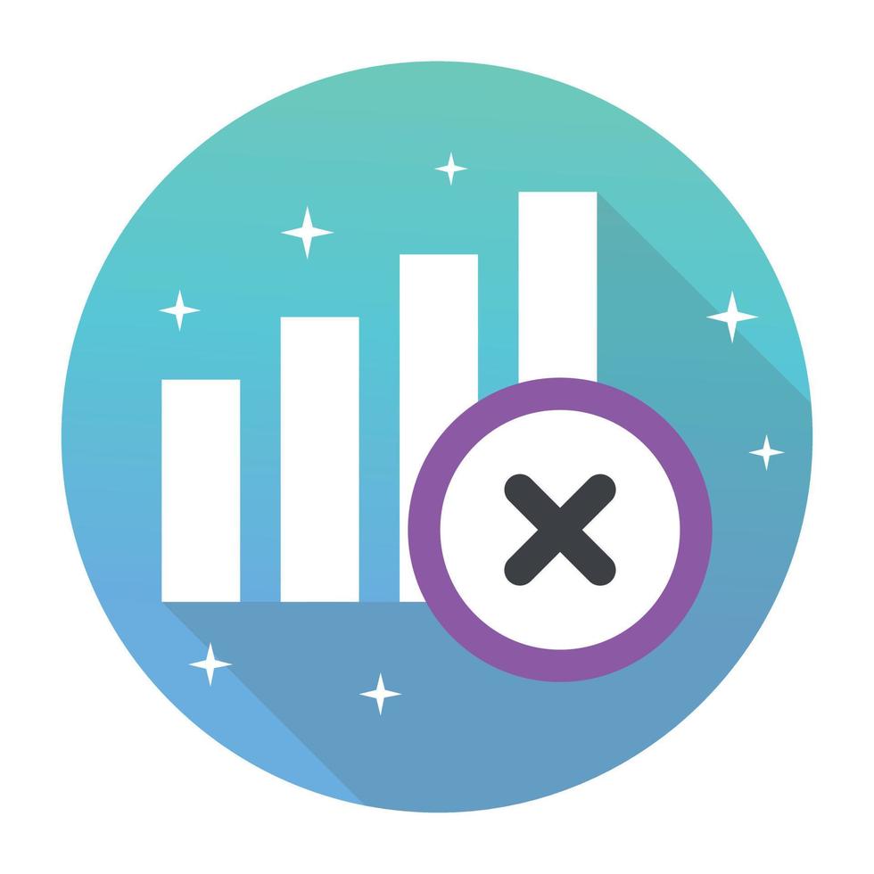Trendy Bar Graph vector