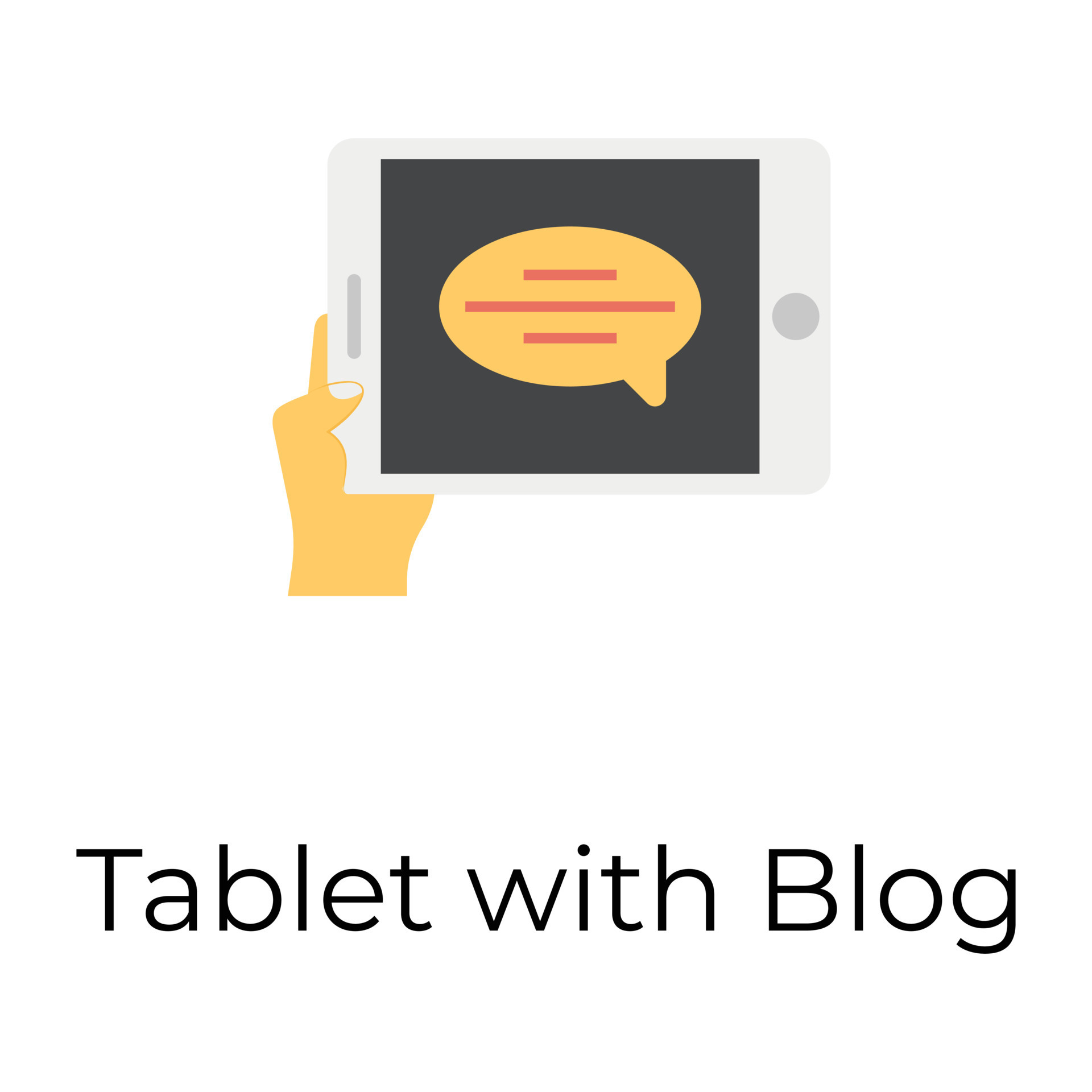 Tablet With Blog 13955915 Vector Art at Vecteezy