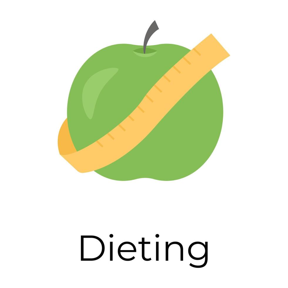 Trendy Dieting Concepts vector