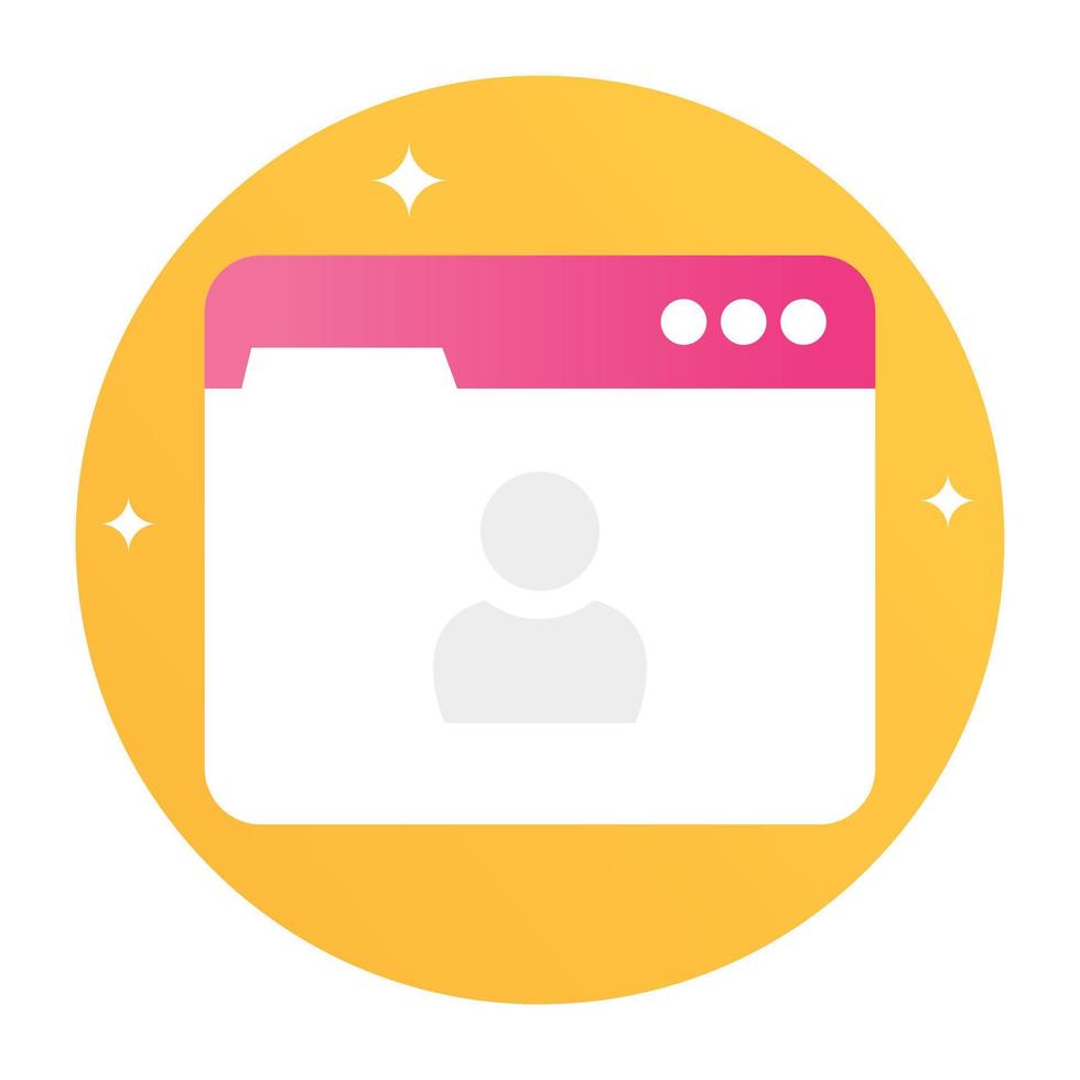 Trendy Personal Website vector