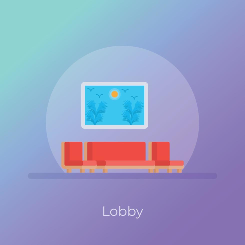 conceptos de lobby de moda vector