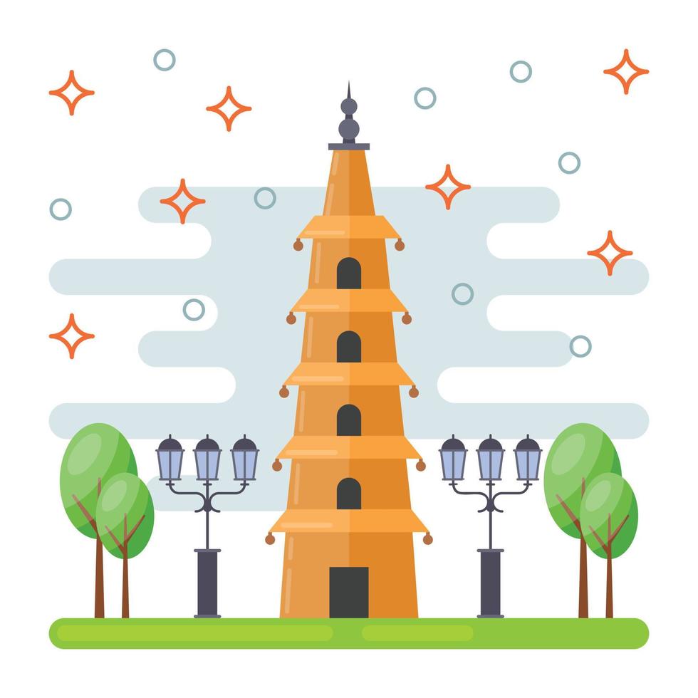 Trendy Japan Landmark vector