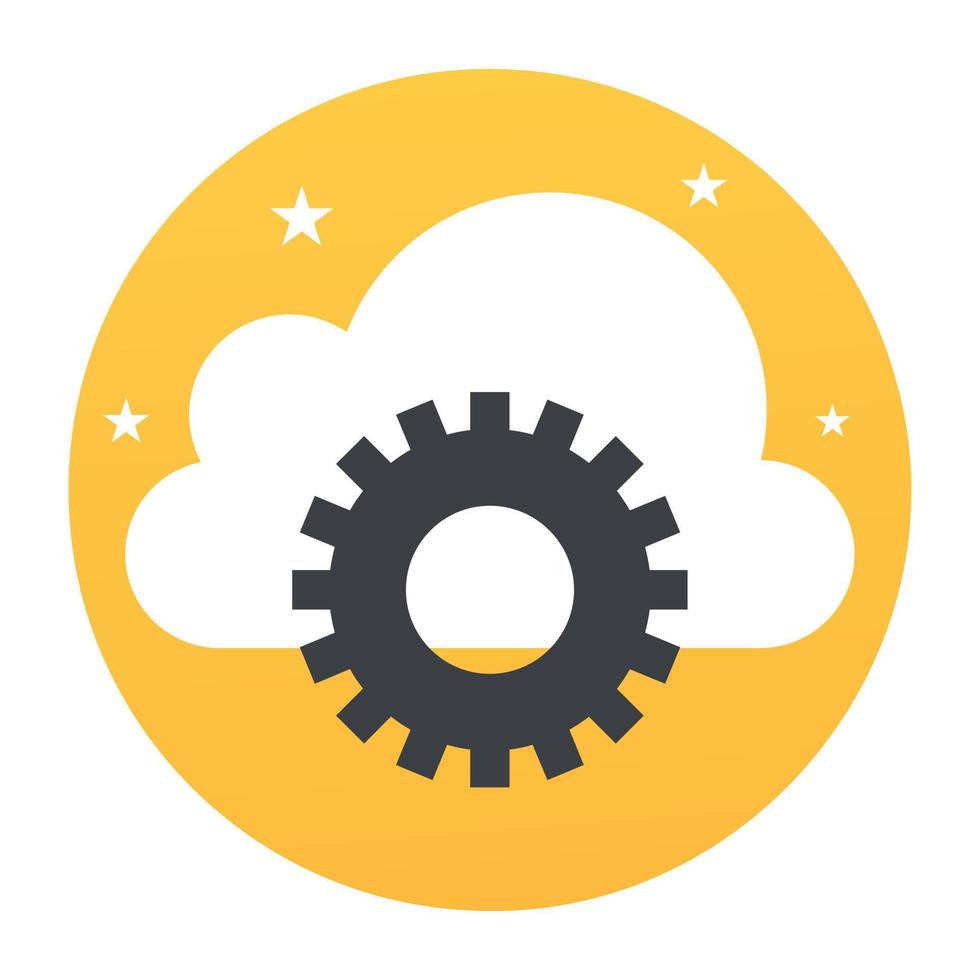 Trendy Cloud Computing vector