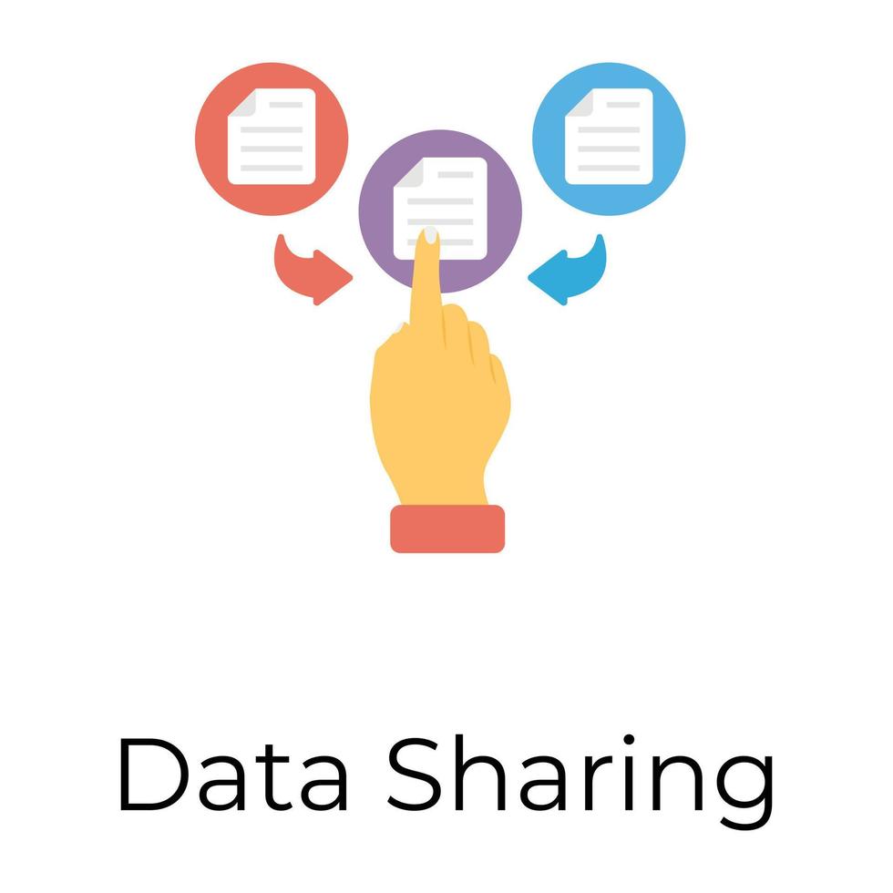 Trendy Data Sharing vector