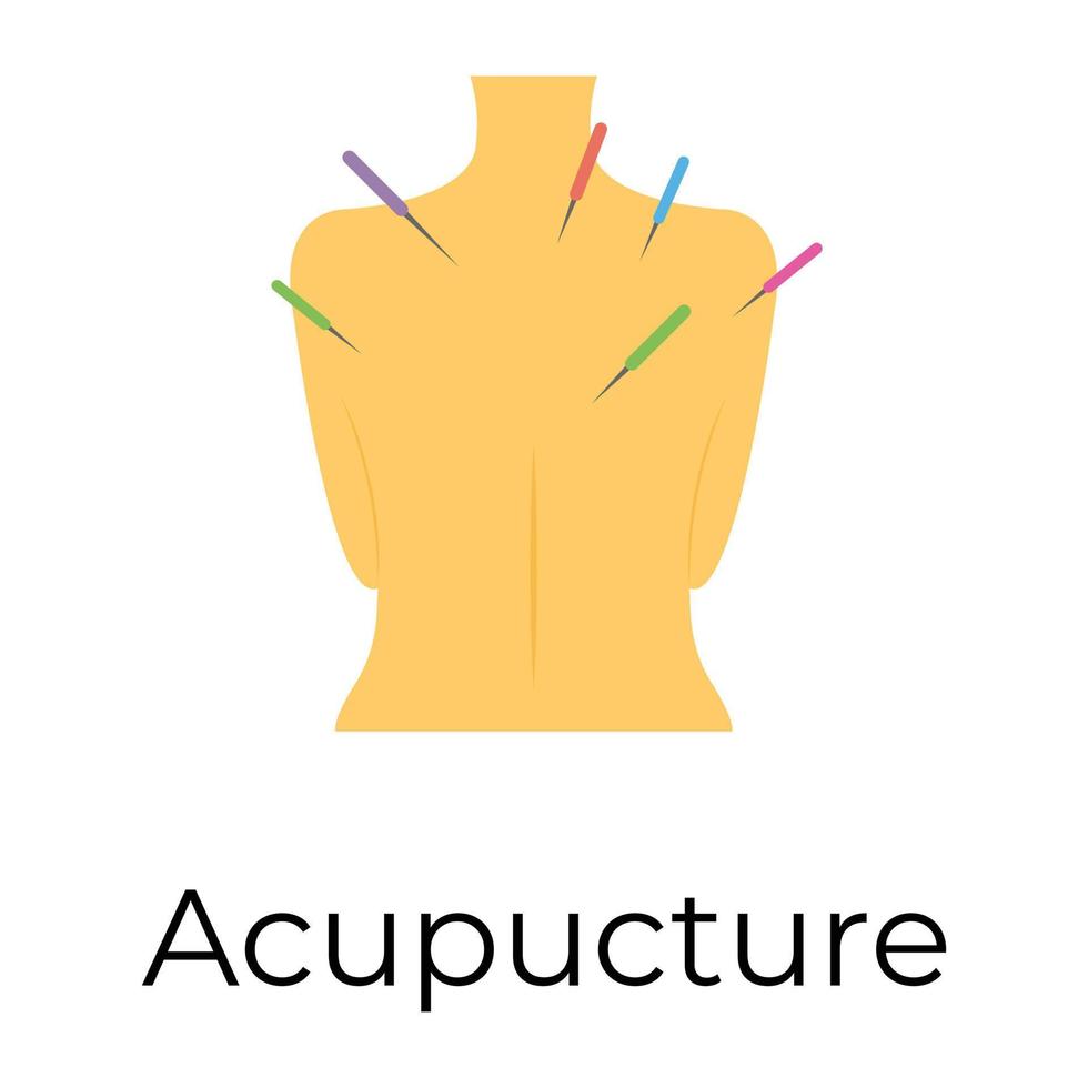 Trendy Acupuncture Concepts vector