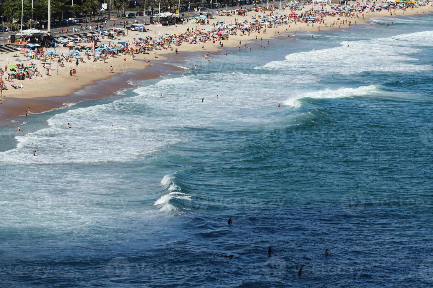 Rio de Janeiro, RJ, Brazil, 2022 - View of Leblon and Ipanema beaches from Two Brothers Cliff Natural Park photo