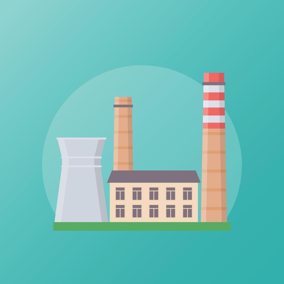 Trendy Production Plant 13956151 Vector Art at Vecteezy