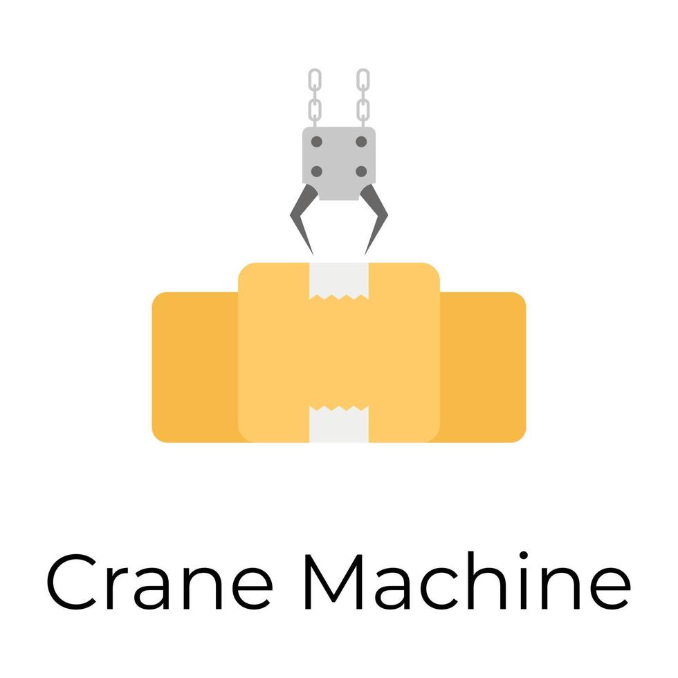 Trendy Crane Machine vector
