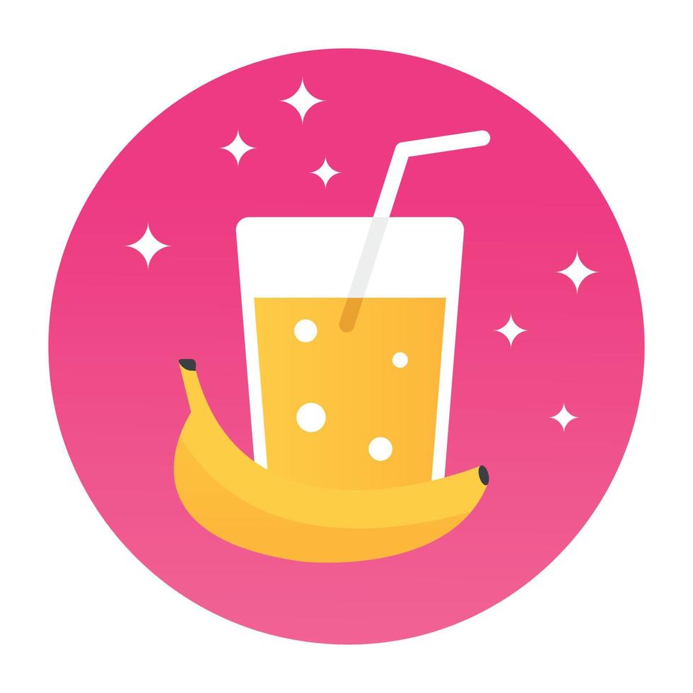 Trendy Banana Shake vector