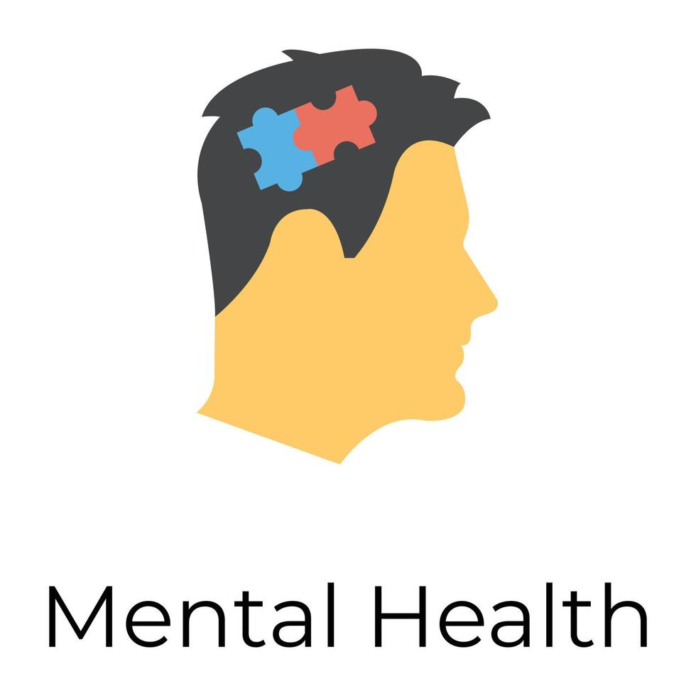 Trendy Mental Health vector