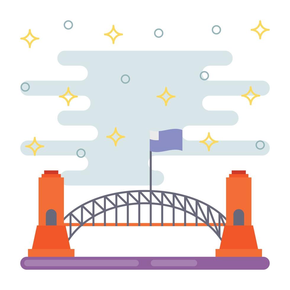 Trendy Harbour Bridge vector