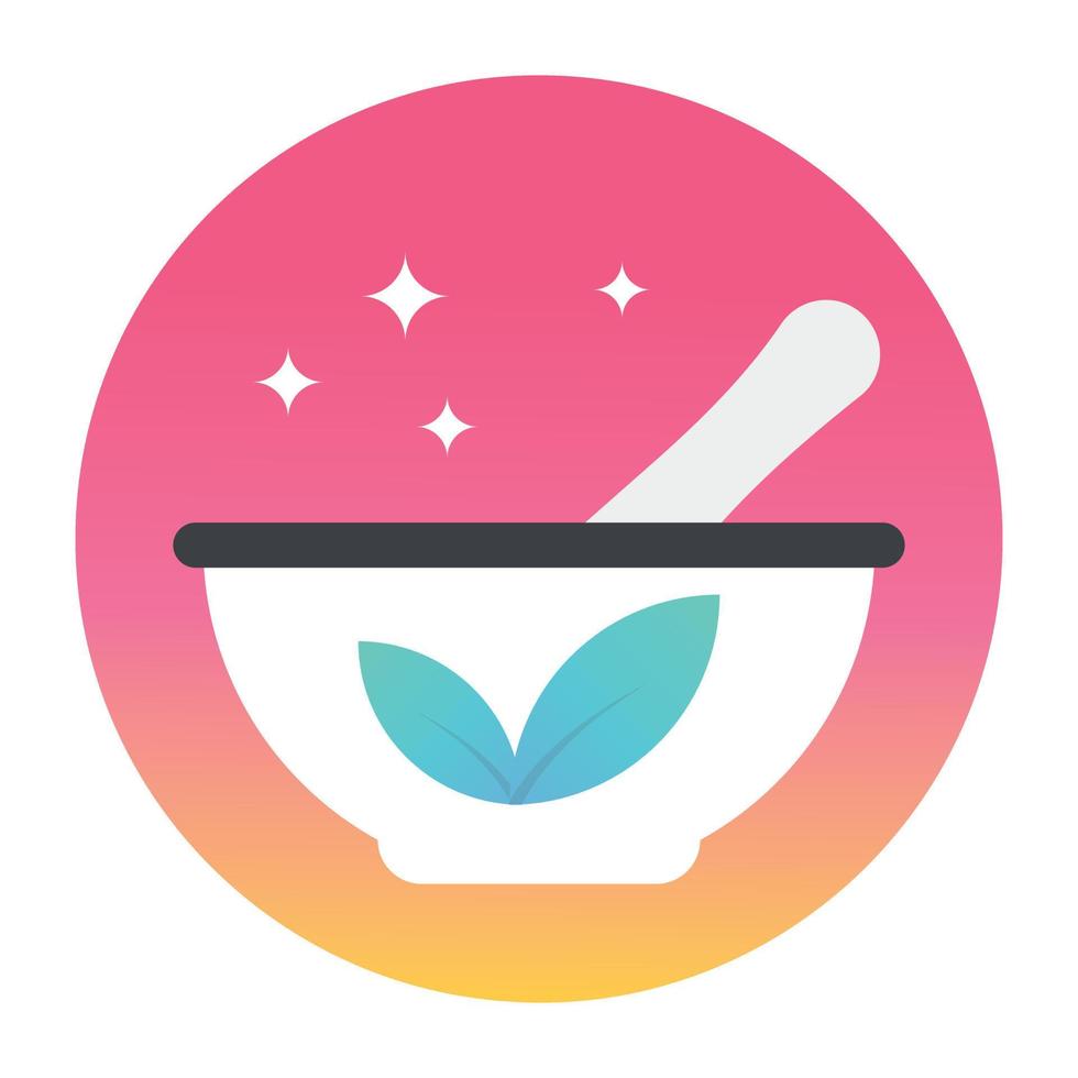 Trendy Pestle Mortar vector