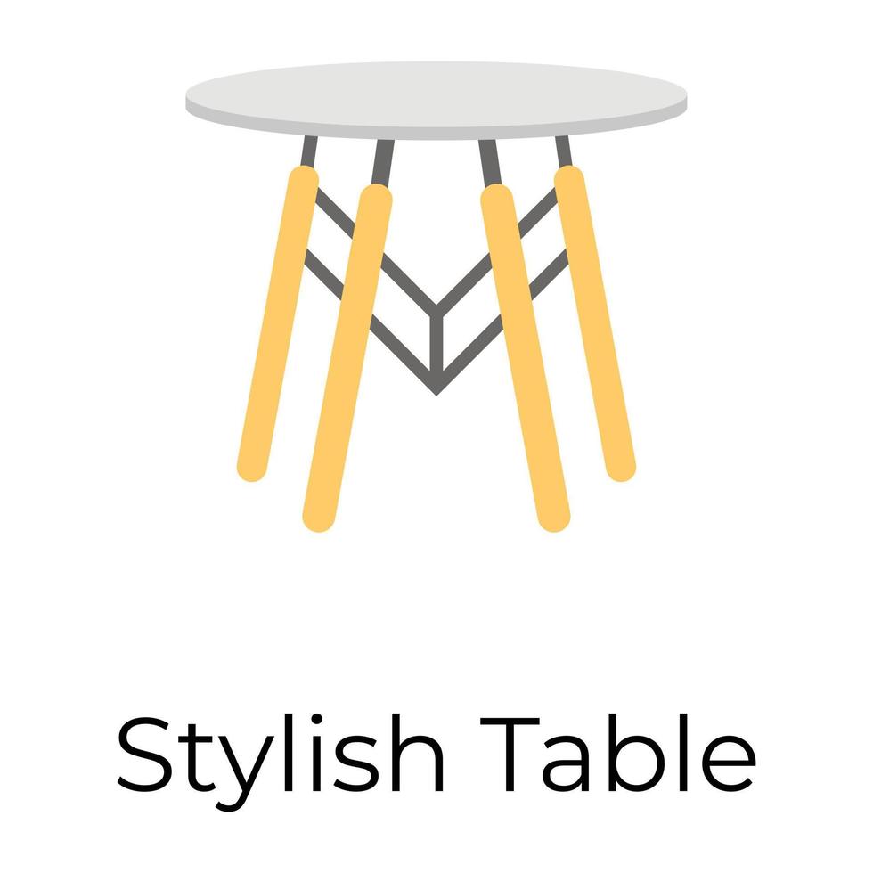Trendy Stylish Table vector