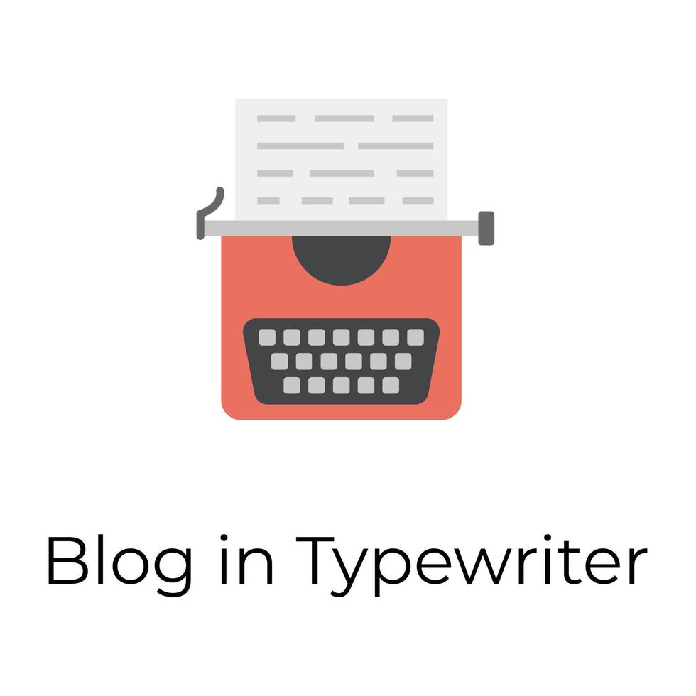 Blog In Typewriter 13956527 Vector Art at Vecteezy