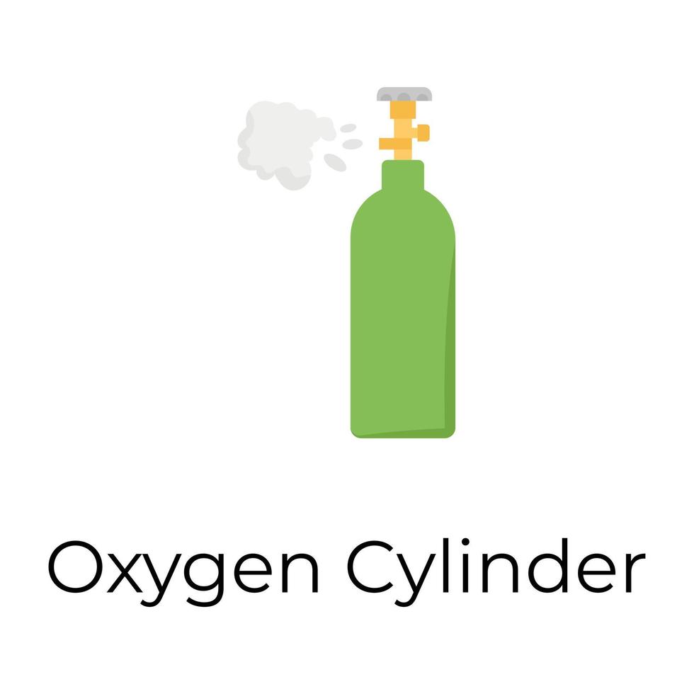 Trendy Oxygen Cylinder vector