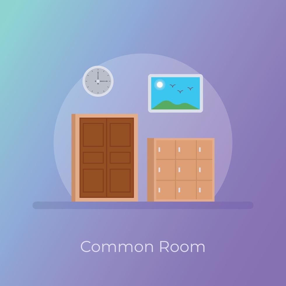 Trendy Common Room vector