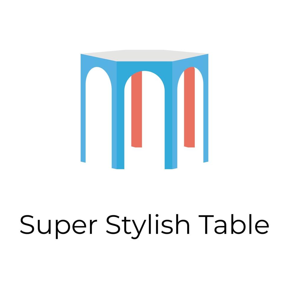 Super Stylish Table vector