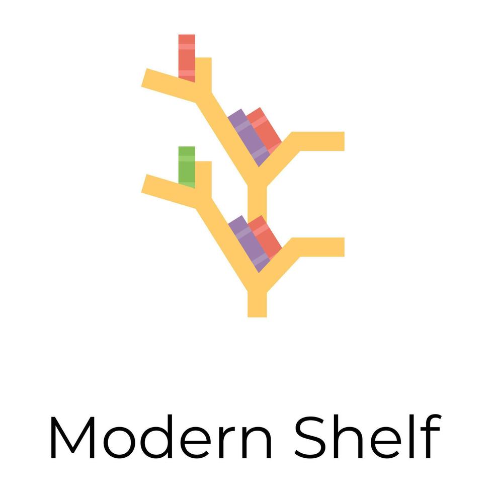 Trendy Modern Shelf vector