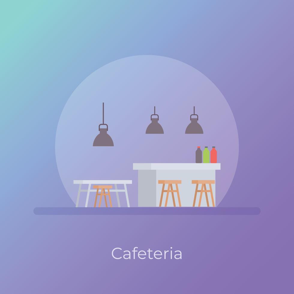 Trendy Cafeteria Concepts vector