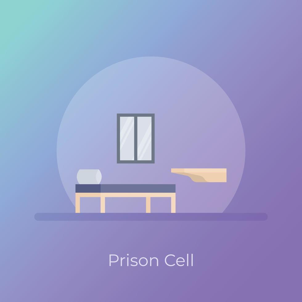 celda de prisión de moda vector