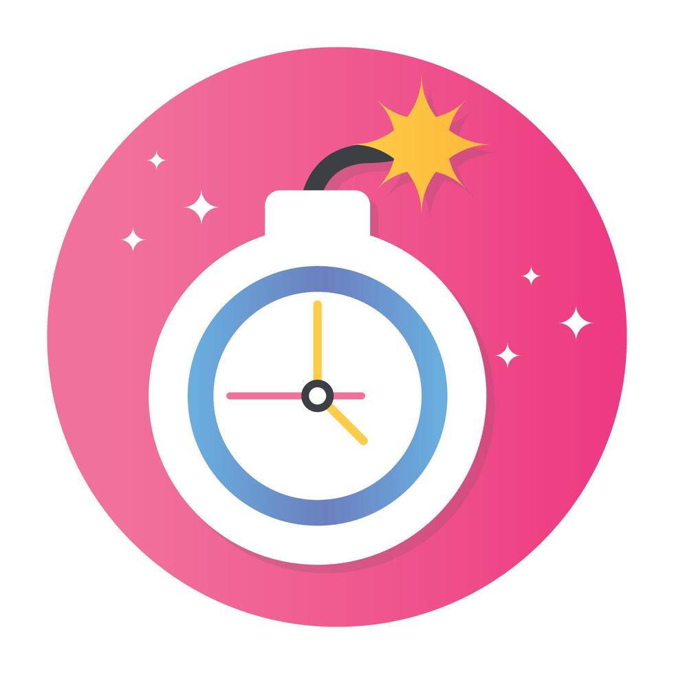 Trendy Time Bomb vector