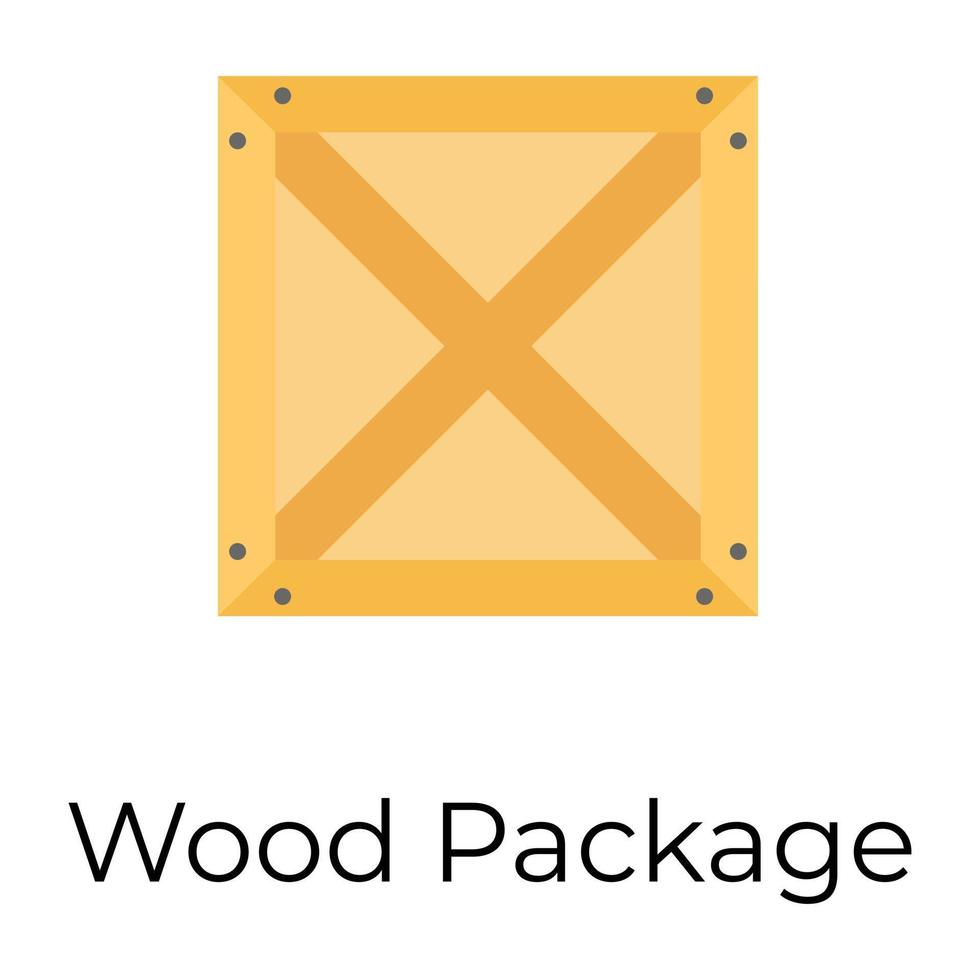 Trendy Wood Crate vector