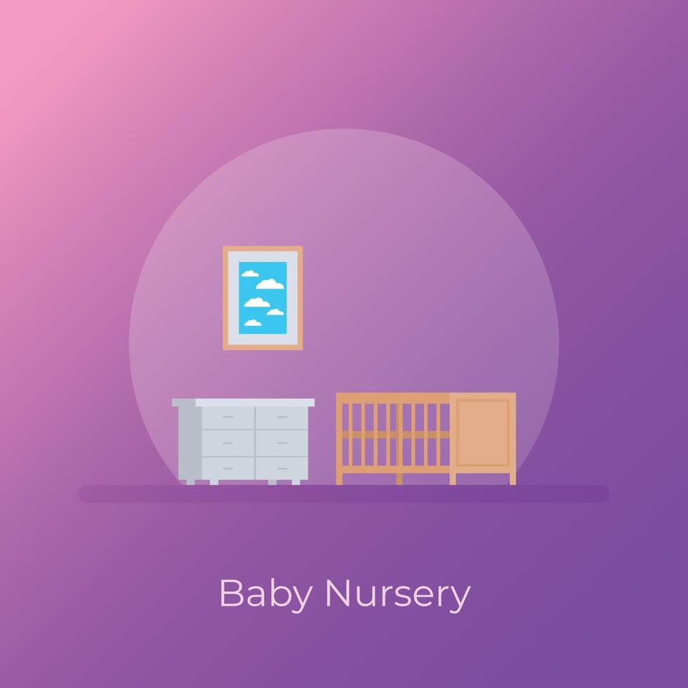 Trendy Baby Nursery vector