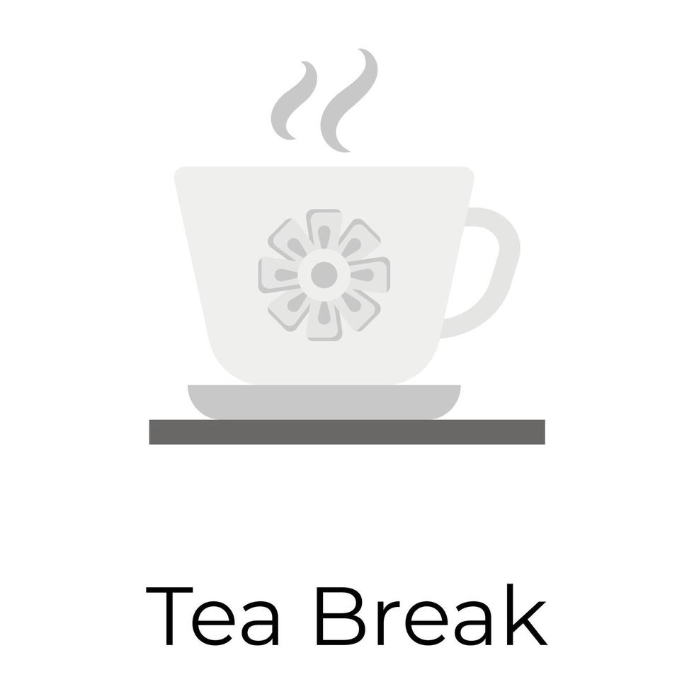 Trendy Tea Break vector