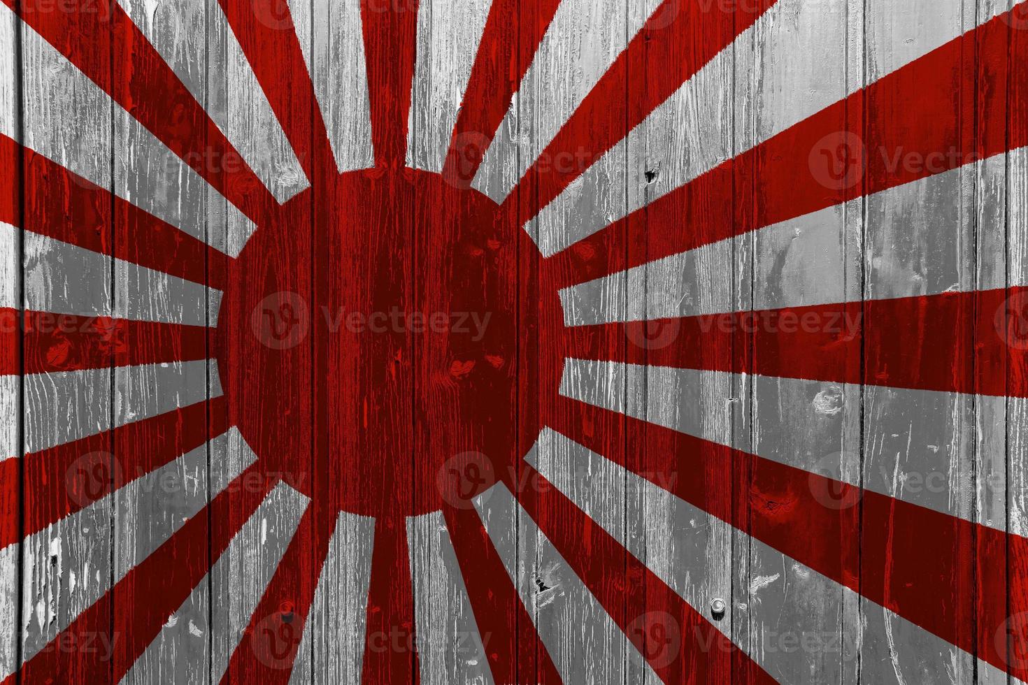 Japanese navy imperial flag on a textured background. Concept collage. photo