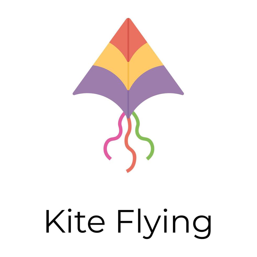 Trendy Kite Flying vector