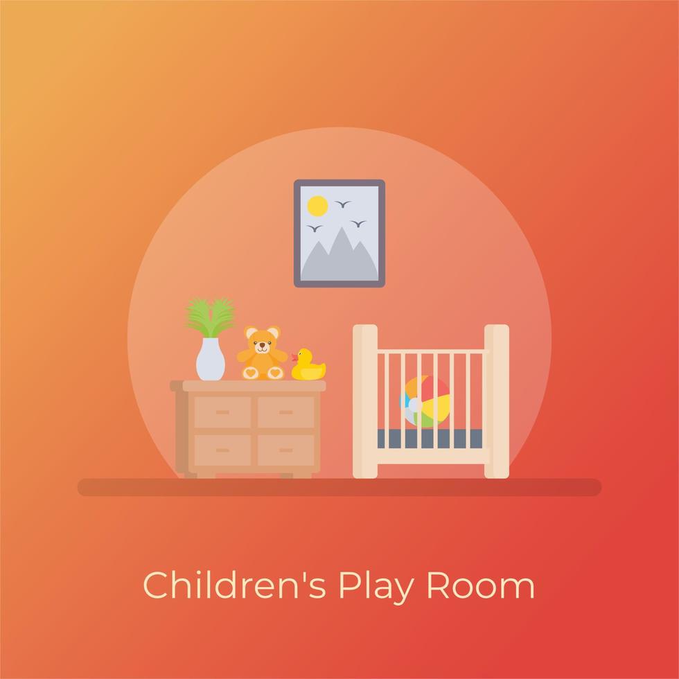 sala de juegos para niños vector