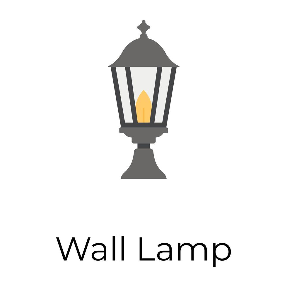 Trendy Wall Lamp vector