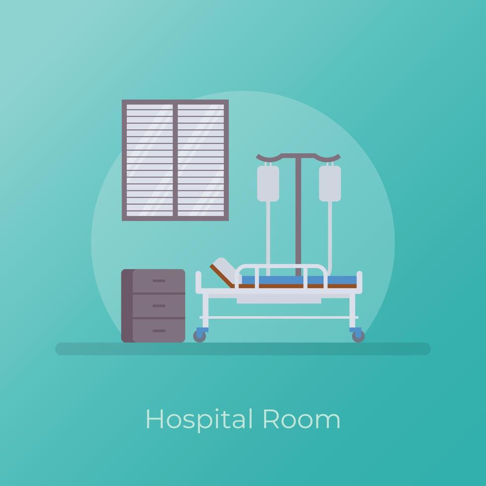 Trendy Hospital Room vector