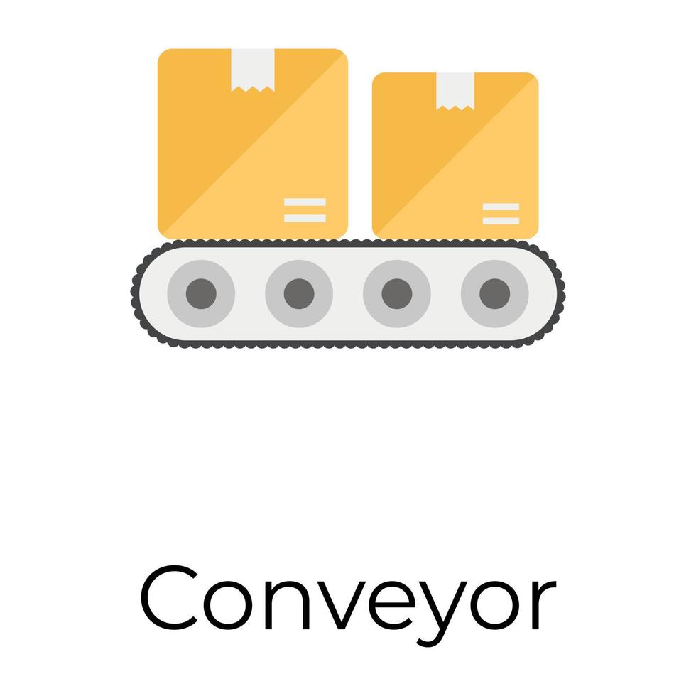 Trendy Conveyer Concepts vector