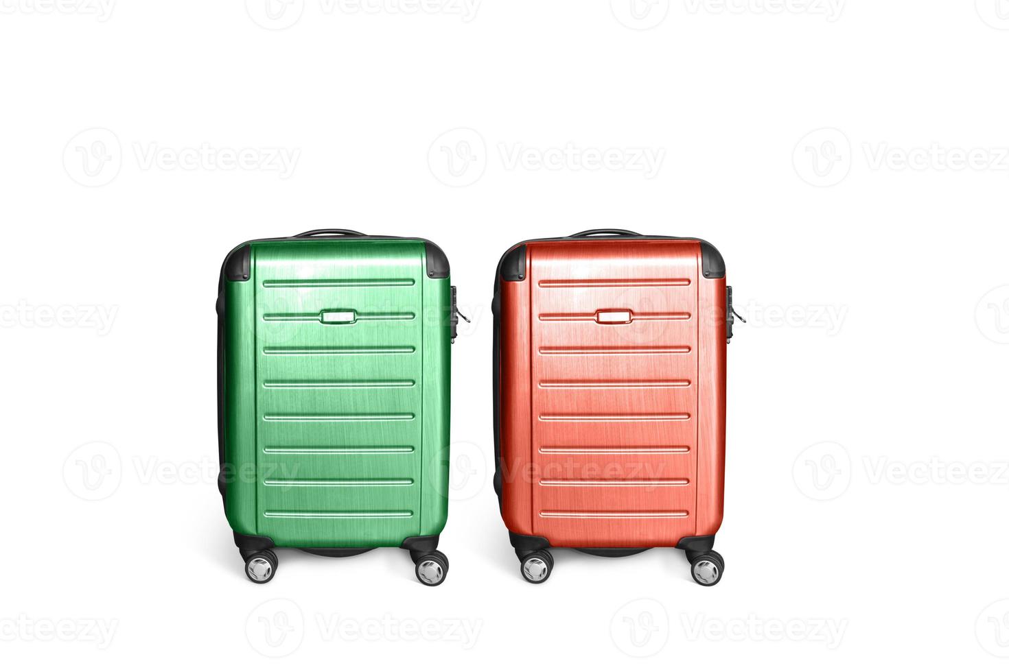 isolated suitcase on a white background photo