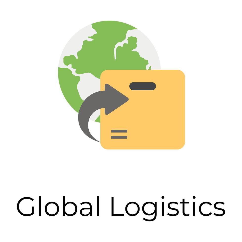 Trendy Global Logistics vector