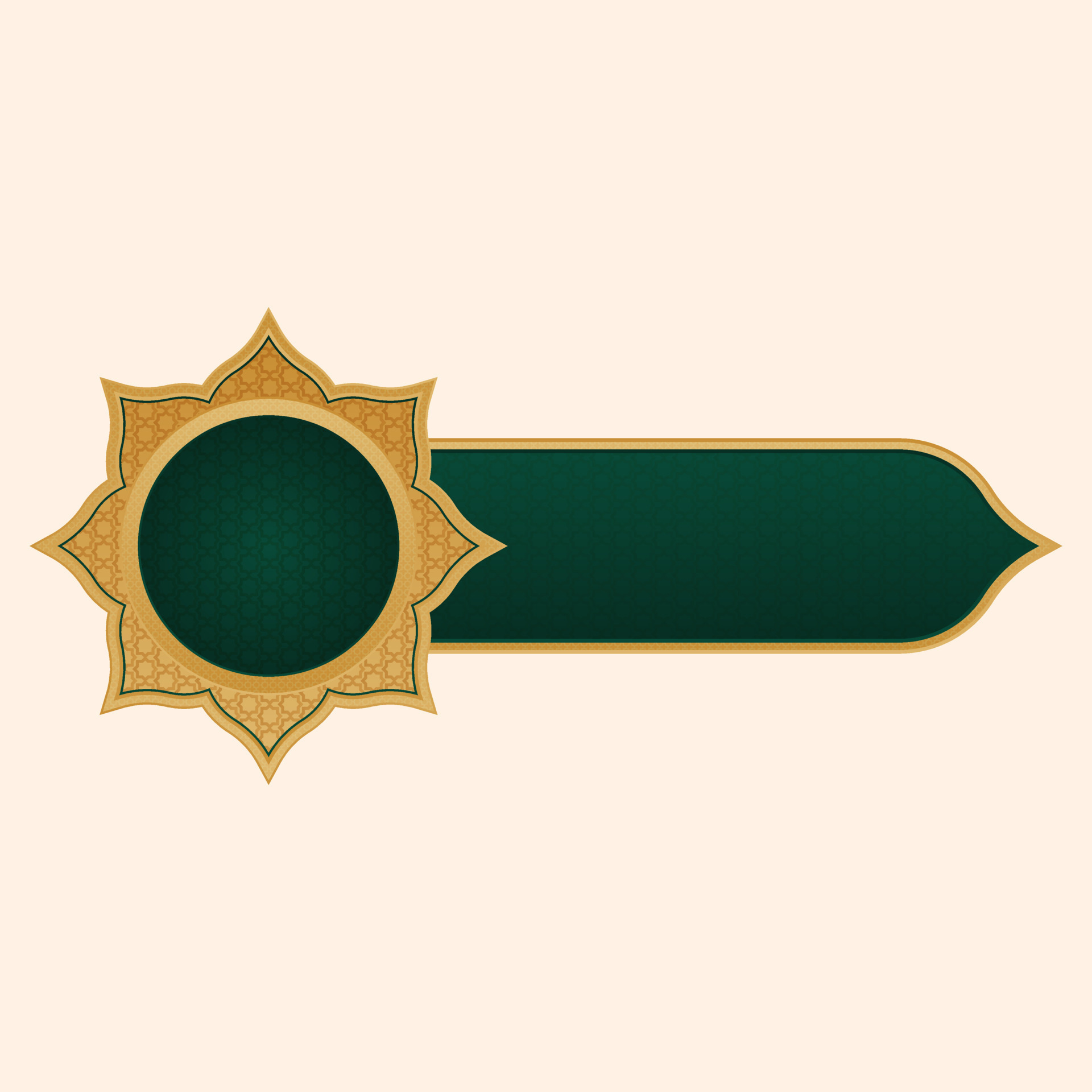 Golden Luxury Islamic Text Box 13957019 Vector Art At Vecteezy
