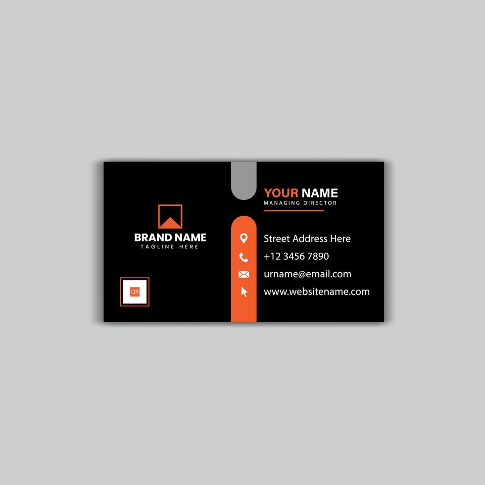 One side clean style modern business card template vector