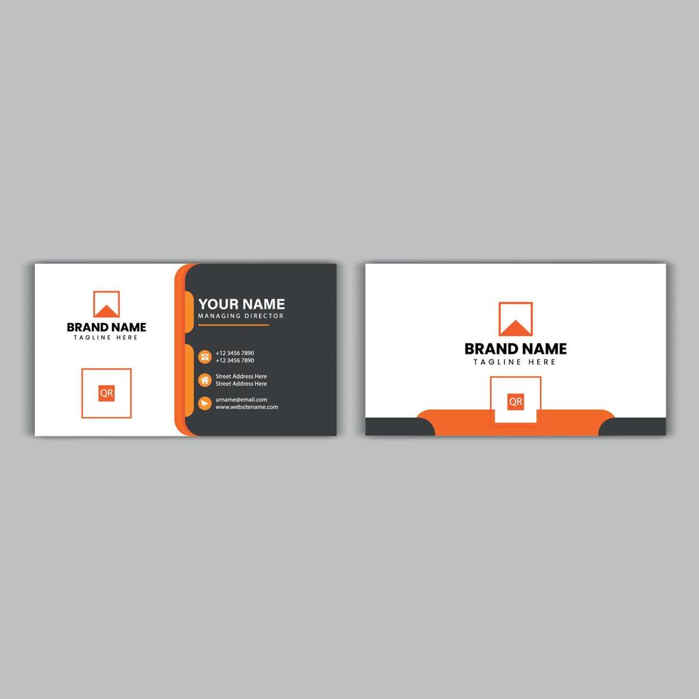 Clean style modern business card template print ready vector