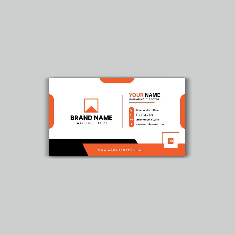 One side clean style modern business card template vector