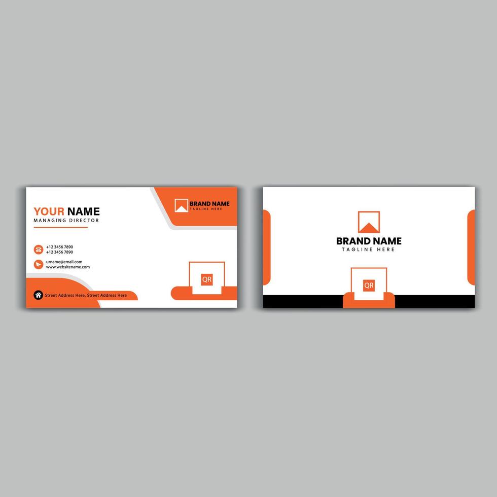 Clean style modern business card template print ready vector