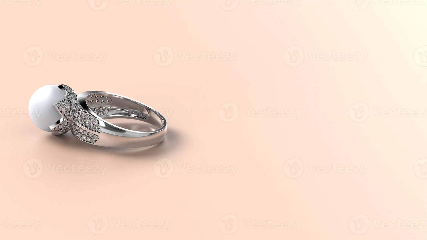 wedding, ring, gold, silver, diamond, engagement, pearl, fashion, marriage, stone, 3d render photo