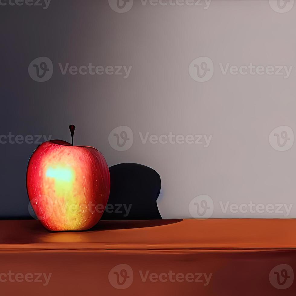 lugar de frutas en la mesa 3d render foto