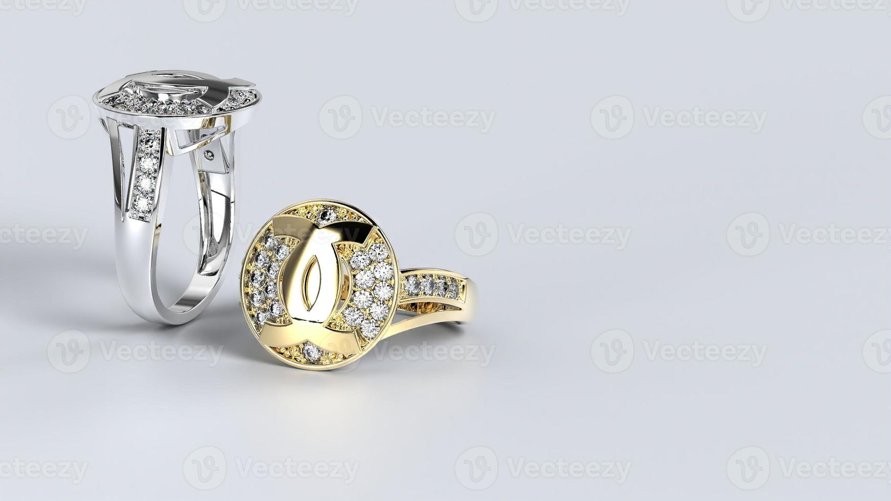 boda, anillo, oro, plata, diamante, compromiso, moda, matrimonio, piedra, render 3d foto