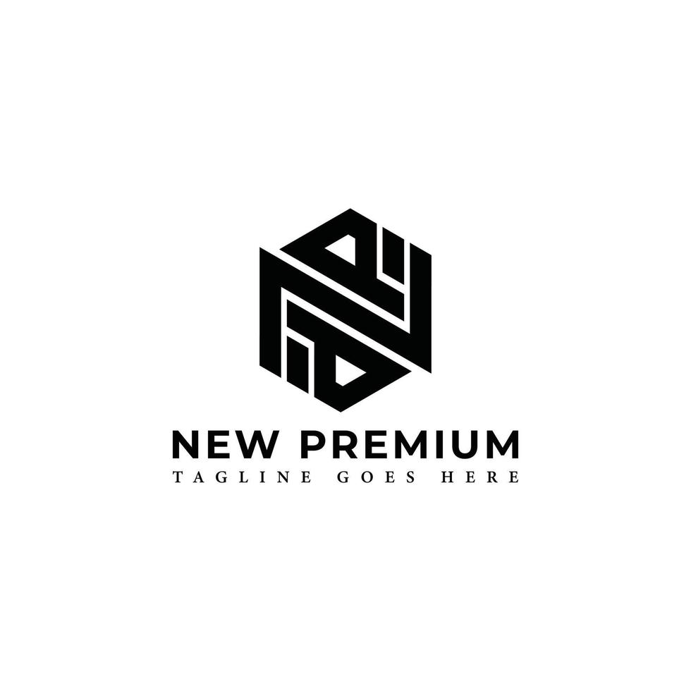 Abstract initial letter NP or PN logo in black color isolated in white background applied for E-Commerce cashflow brand logo also suitable for the brands or companies have initial name PN or NP. vector