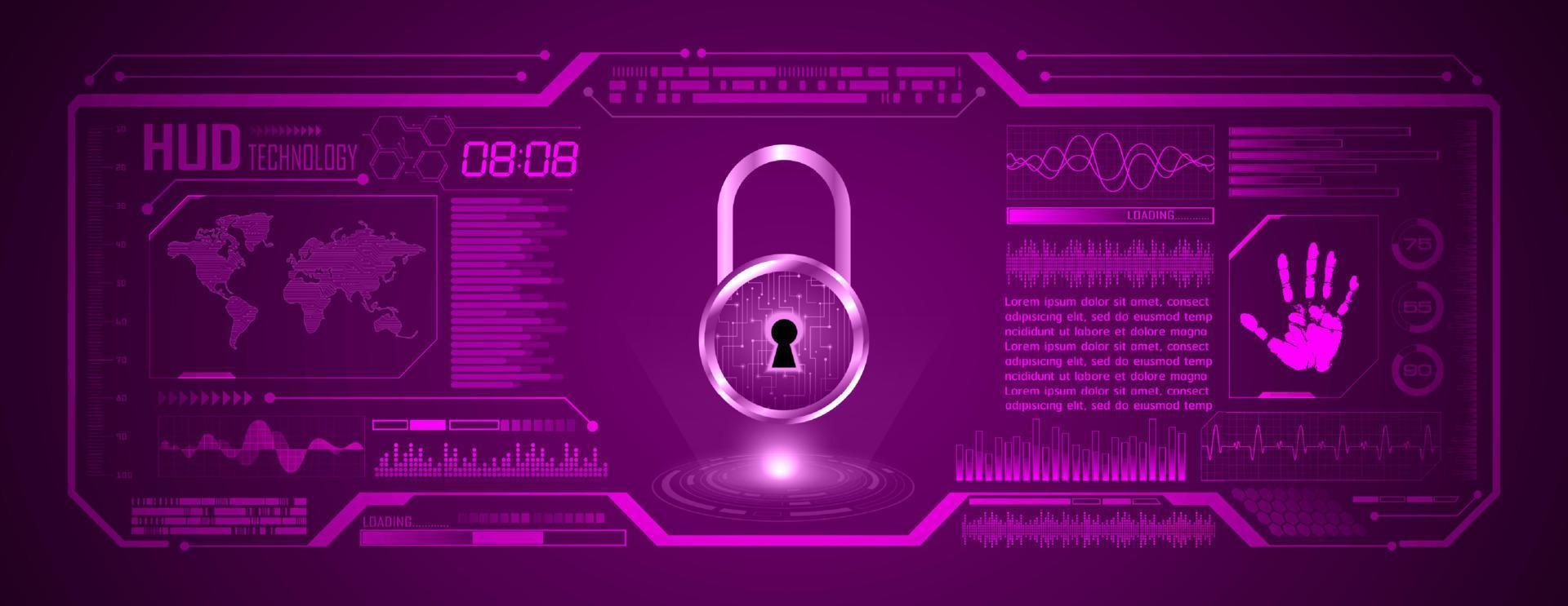 Modern HUD Technology Screen Background vector