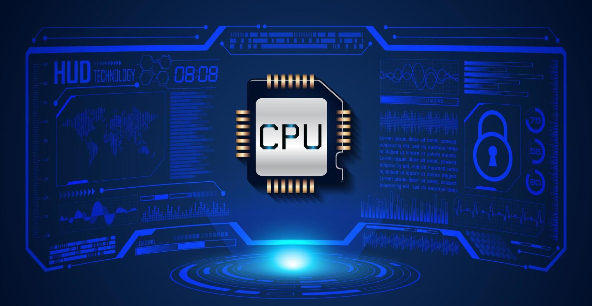 Modern HUD Technology Screen Background vector