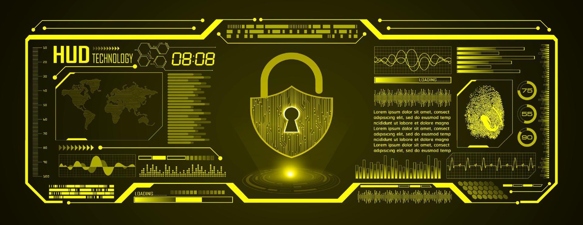 Modern HUD Technology Screen Background vector